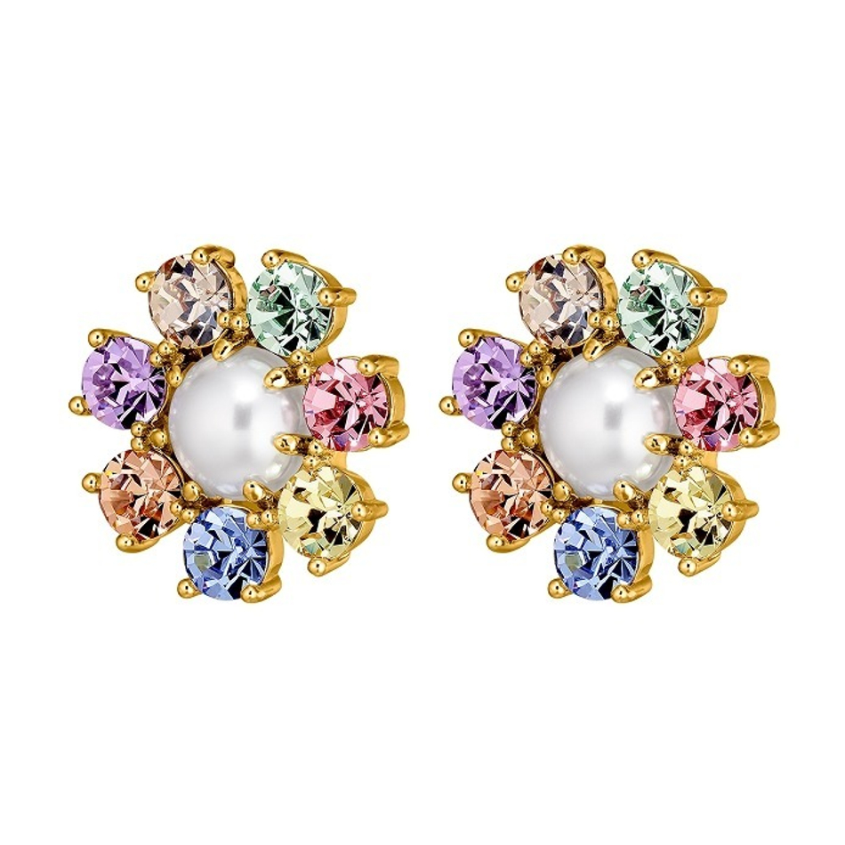 Серьги Dyrberg Kern AUBRA SG PASTEL MULTI / WHITE PEARL 460082