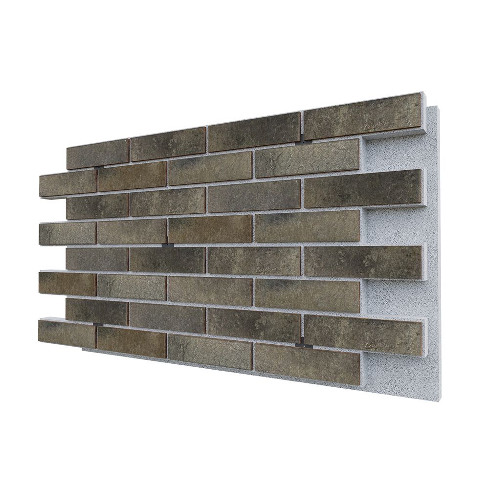 Негорючая термопанель ППС PRO Керамин Орегон 1 Серый 0,612 м², 1020x600 мм