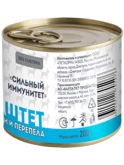 Влажный корм Мнямс На каждый день Паштет из утки и перепела для собак «СИЛЬНЫЙ ИММУНИТЕТ» 200 г