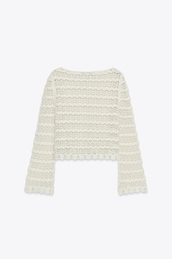 ZARA ДЖЕМПЕР ВЯЗКИ, ЭКРЮ