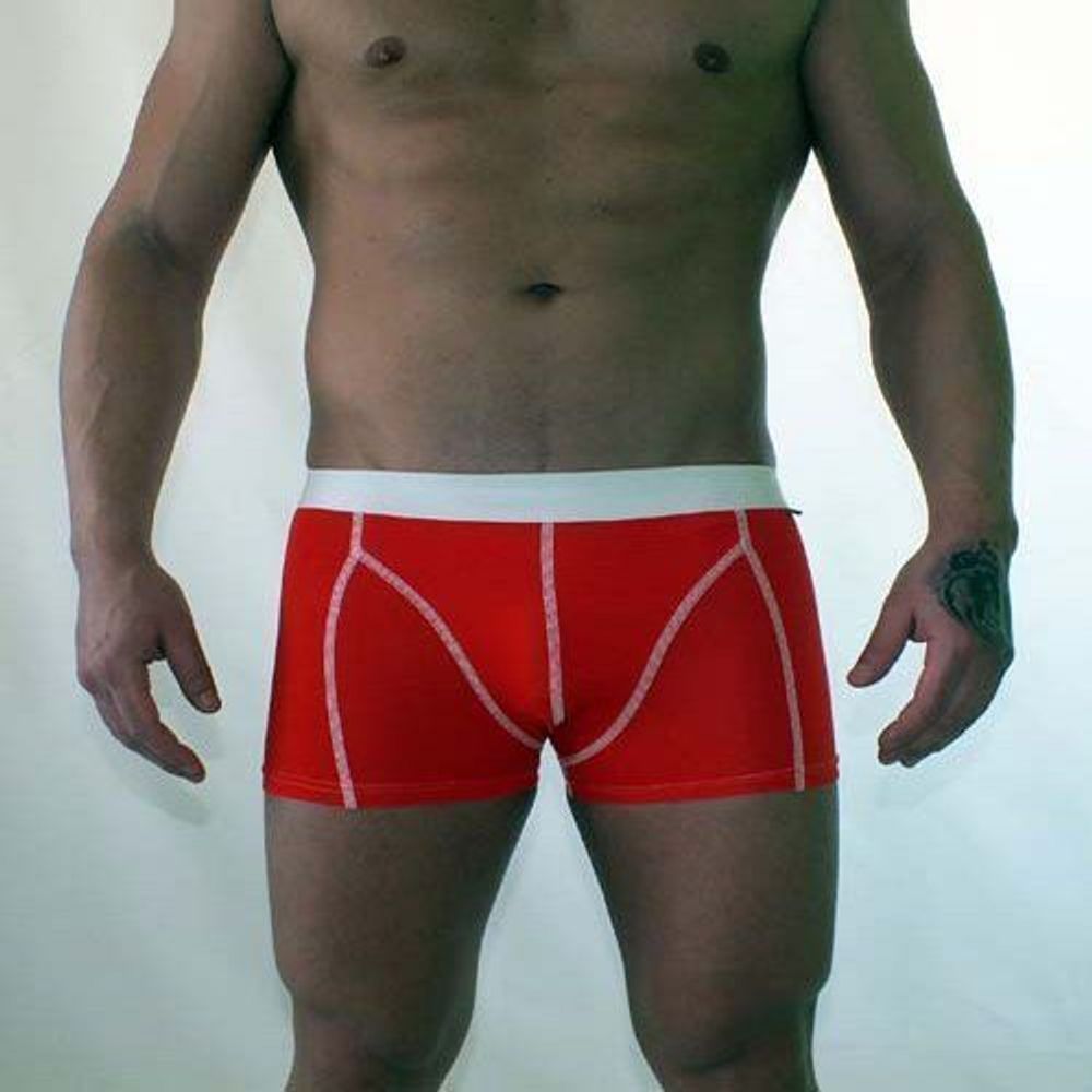 Трусы мужские боксеры красные Van Baam VB-38104