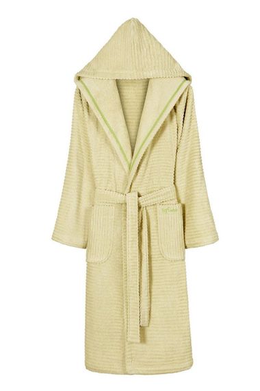 STRIPE зеленый махровый женский халат Soft Cotton (Турция)