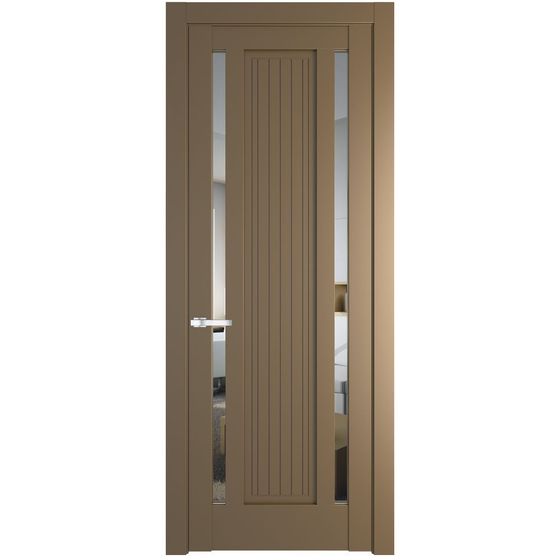 Фото межкомнатной двери эмаль Profil Doors 3.5.1PM перламутр золото стекло прозрачное