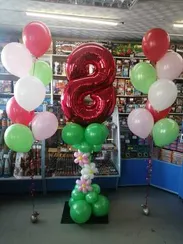 Фонтаны и стойка на 8 марта