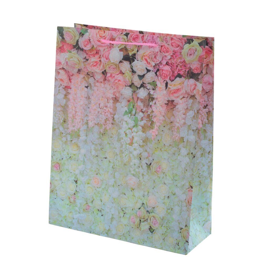 GAEM Пакет подарочный M (бумага, плотность 210г/м2, блок микс 12шт), L26 W10 H32 см, 4в.