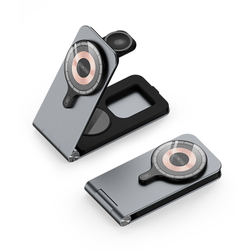 Складная магнитная беспроводная зарядная подставка 3 в 1, серия W22 Magnetic Wireless Charger 15W