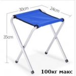 Набор складной мебели Bison A-4-60*120-BL (усиленный стол + 4 стула), 60х120см