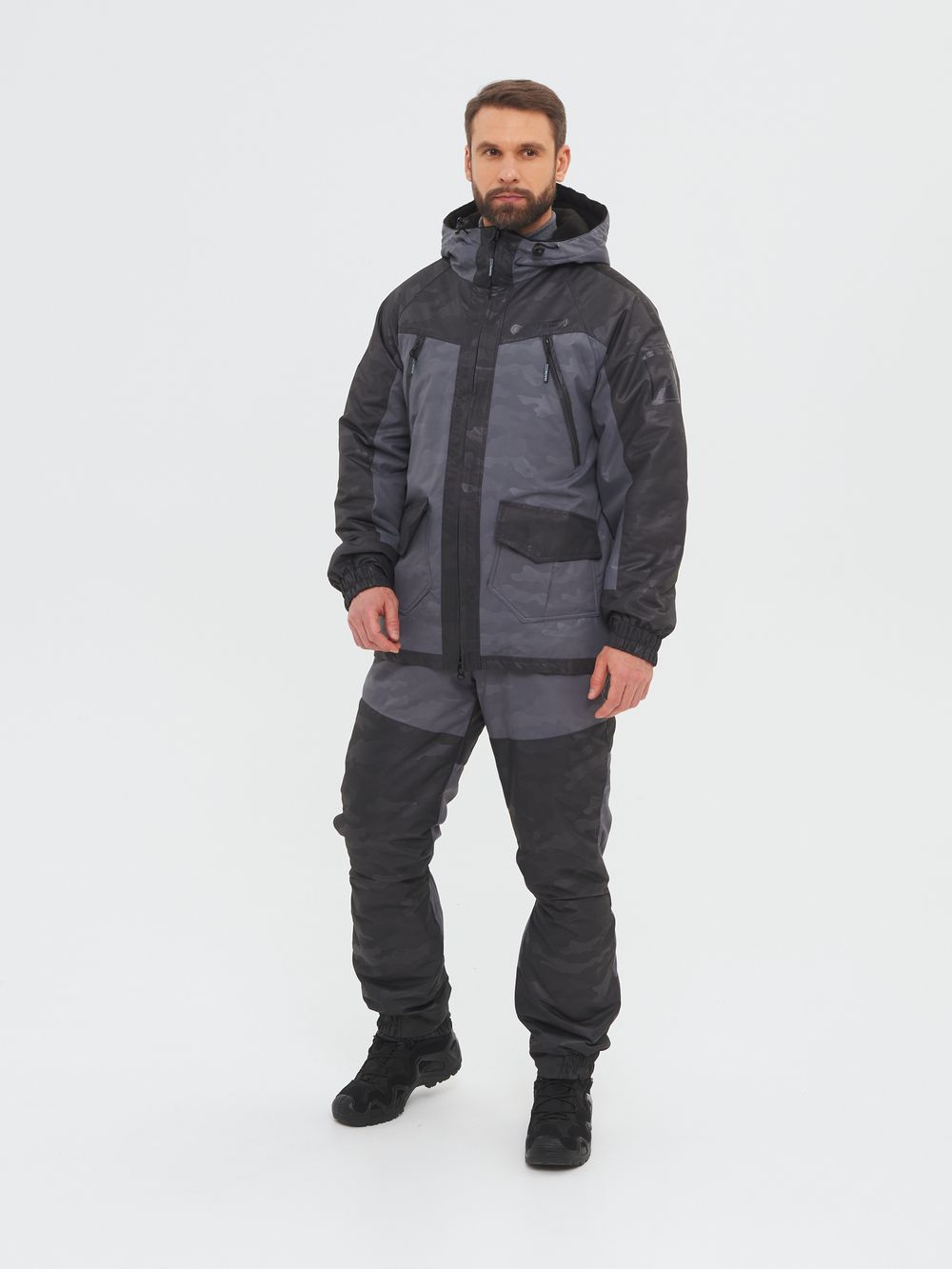 Костюм демисезонный Горка-Люкс ткань Breathable Camo цвет Серый