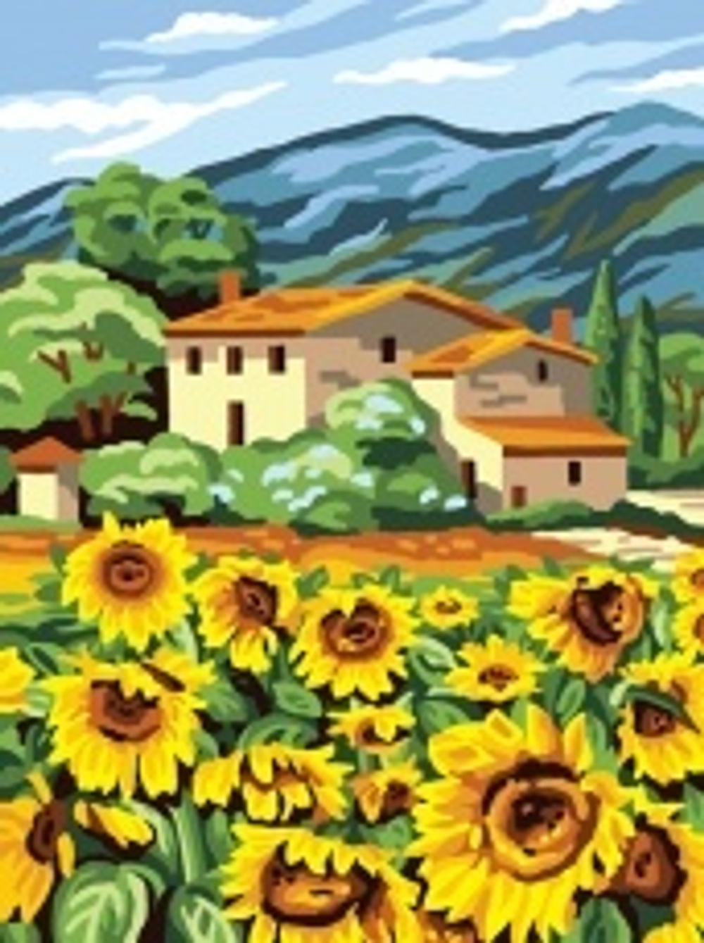 "Подсолнухи"-10506 канва с рисунком