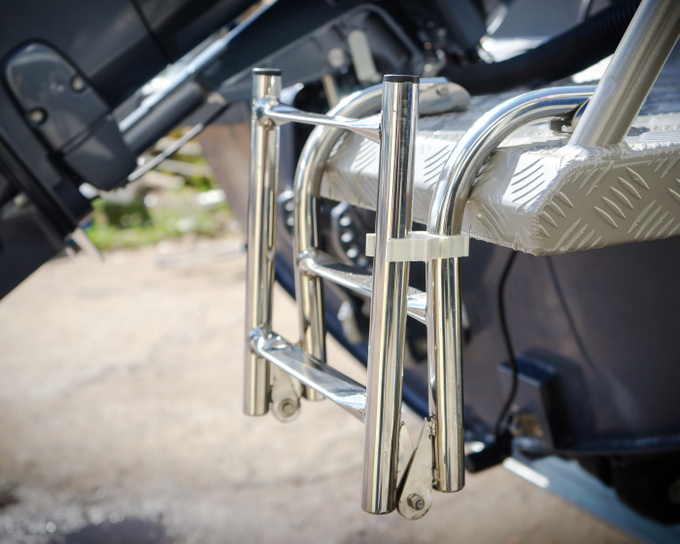 Трап нержавеющий складной 3 ступеньки