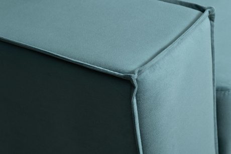 Диван трехместный раскладной угловой правый Garda Decor BERGAMO-3MR-1K-БИРЮЗОВЫЙ-Vel43