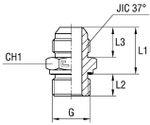 Штуцер FE JIC 1.1/16 - BSP 3/4