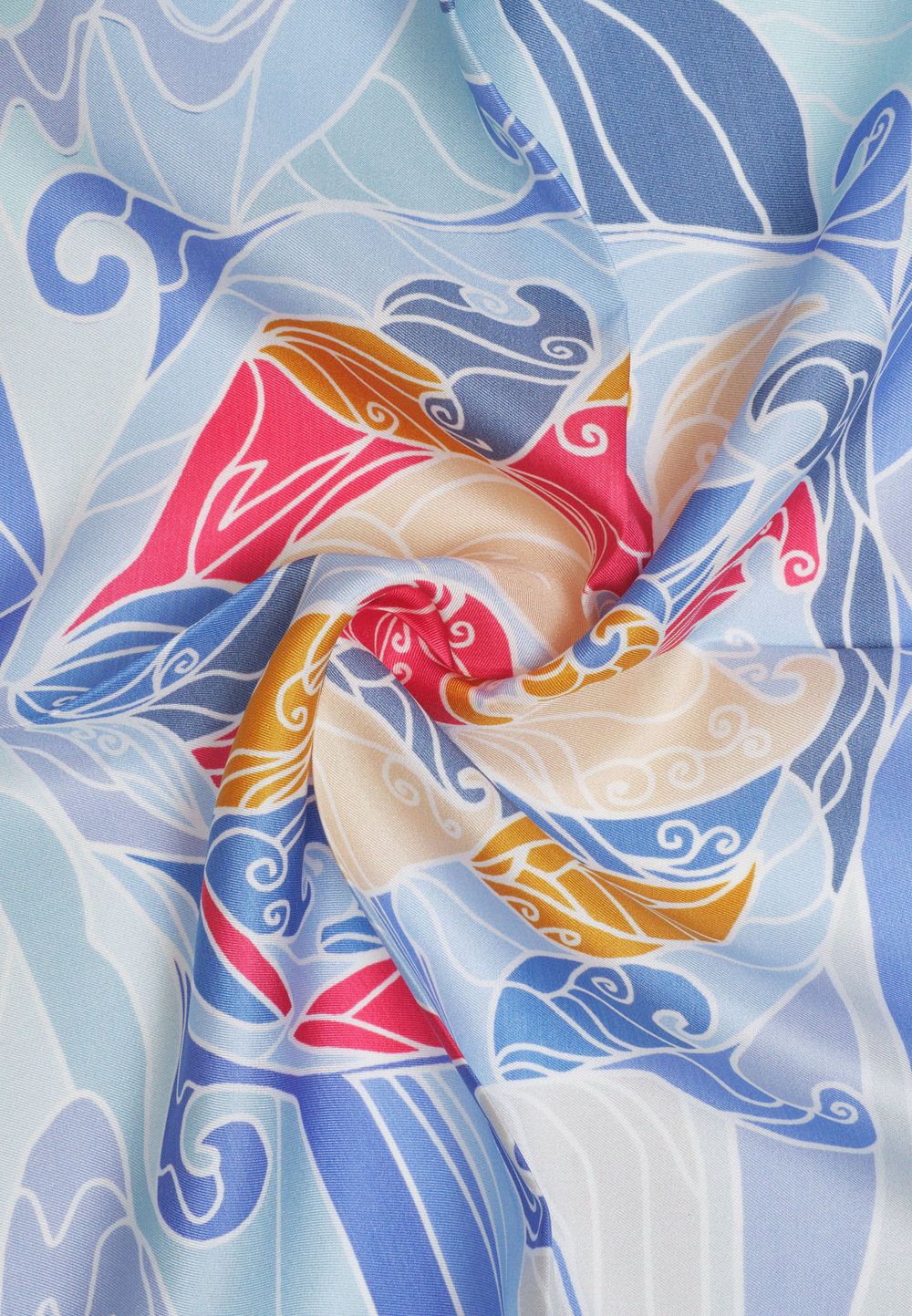Шелковый платок QYZGALDAQ BLUE 36x36