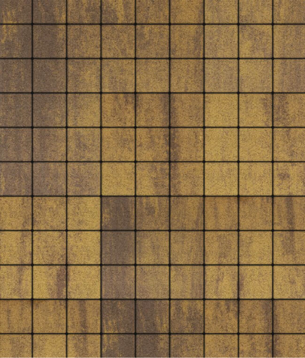 Гранитная тротуарная плитка КВАДРАТ - А.3.К.4 Листопад гранит Янтарь