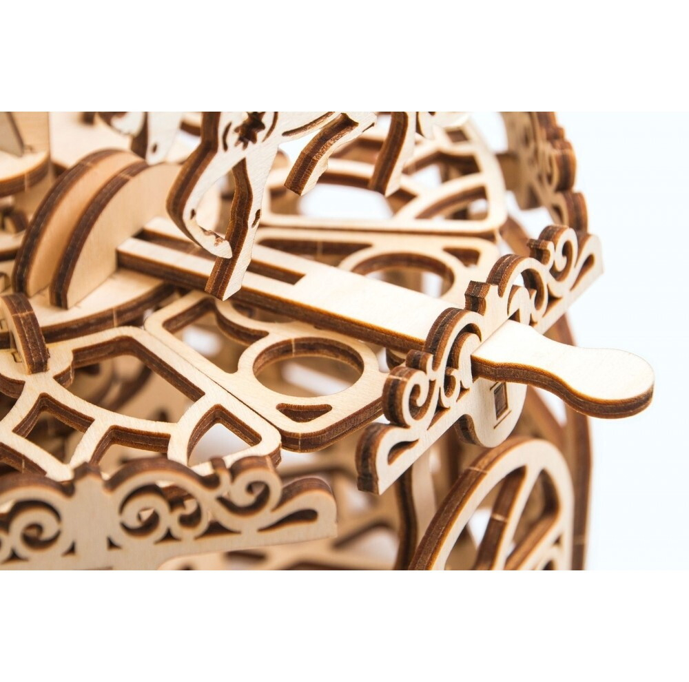 Карусель Wood Trick - Деревянный конструктор, сборная модель, 3D пазл, детский аттракцион
