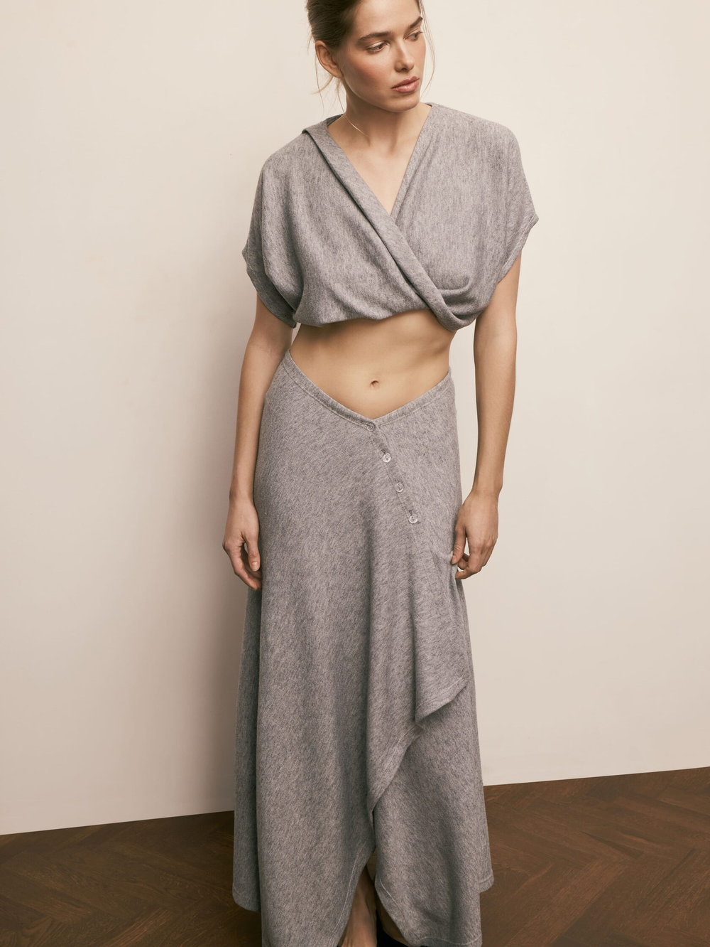 Юбка «Asymmetry» серый