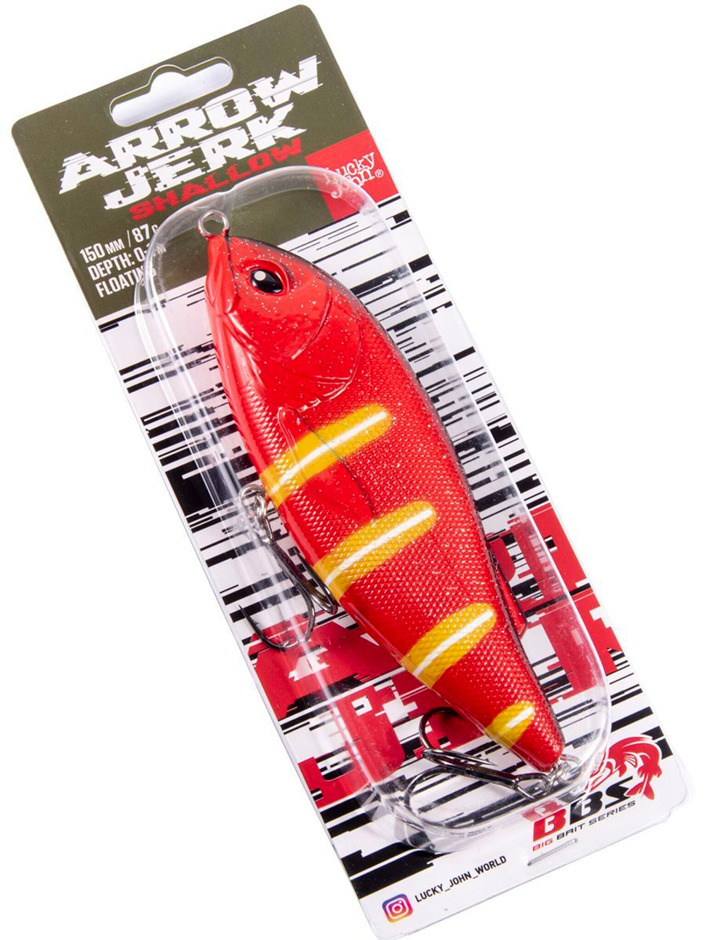 Воблер плавающий Lucky John BBS Original ARROW JERK F 015/029