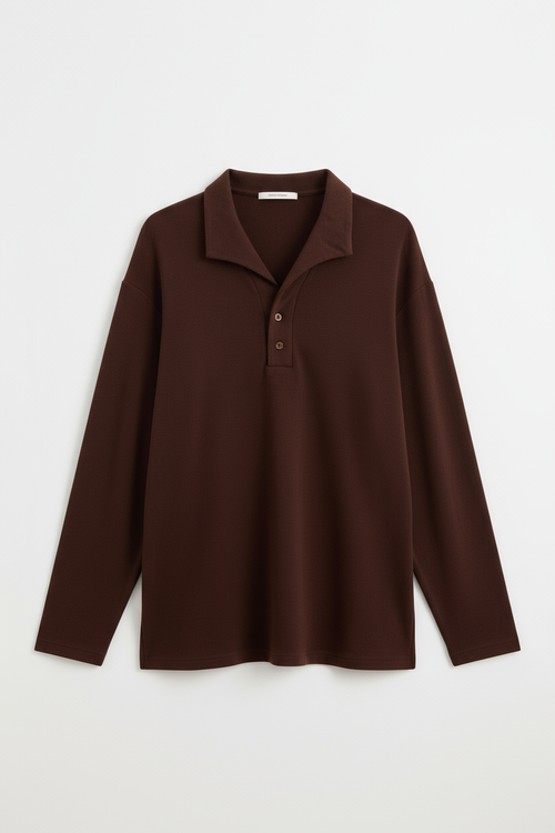 Удлинённый свитшот-поло