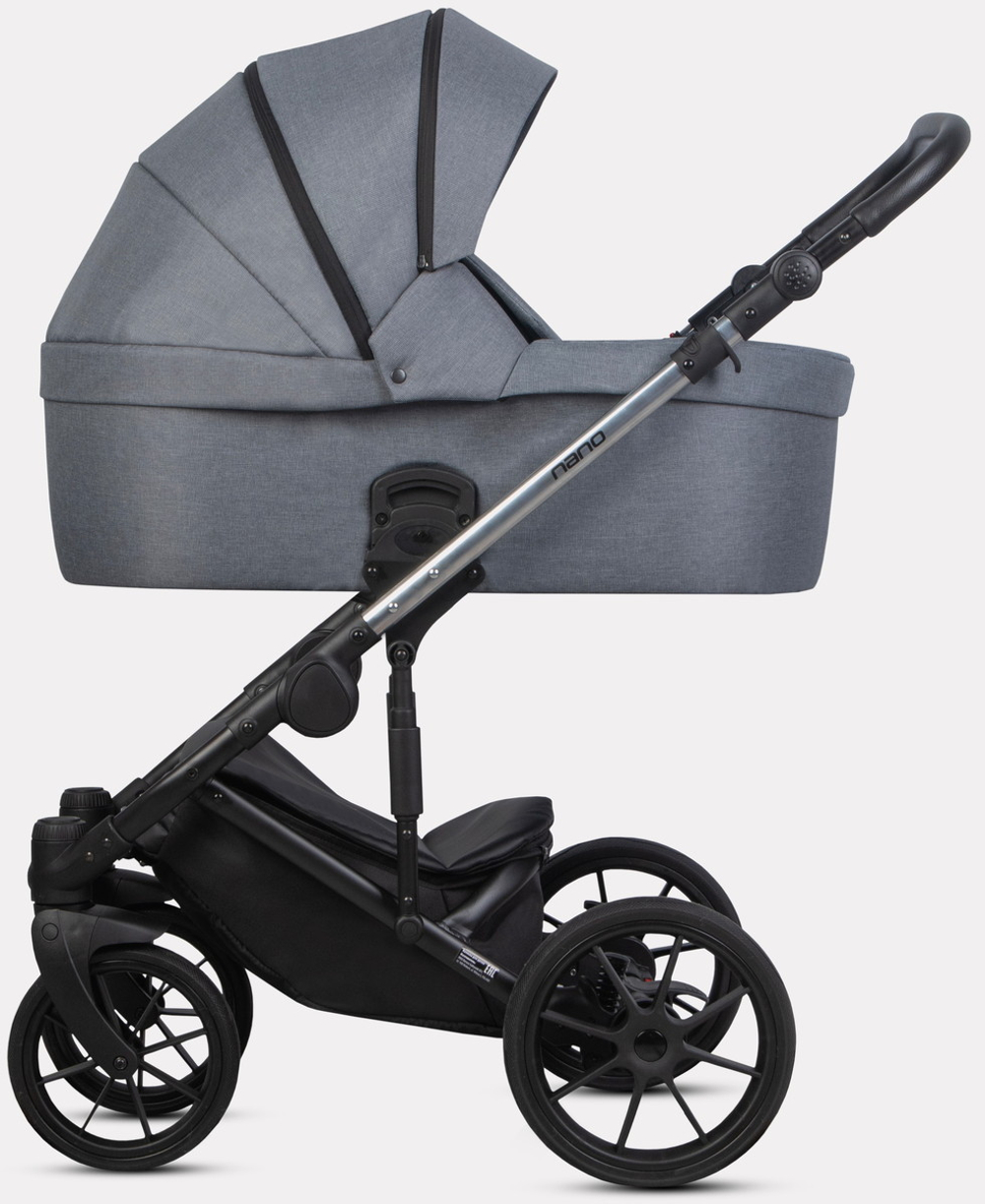 Детская коляска Riko Nano Thermo 3 в 1 с автокреслом Rant Cruise Grey 12 Graphite (графит)
