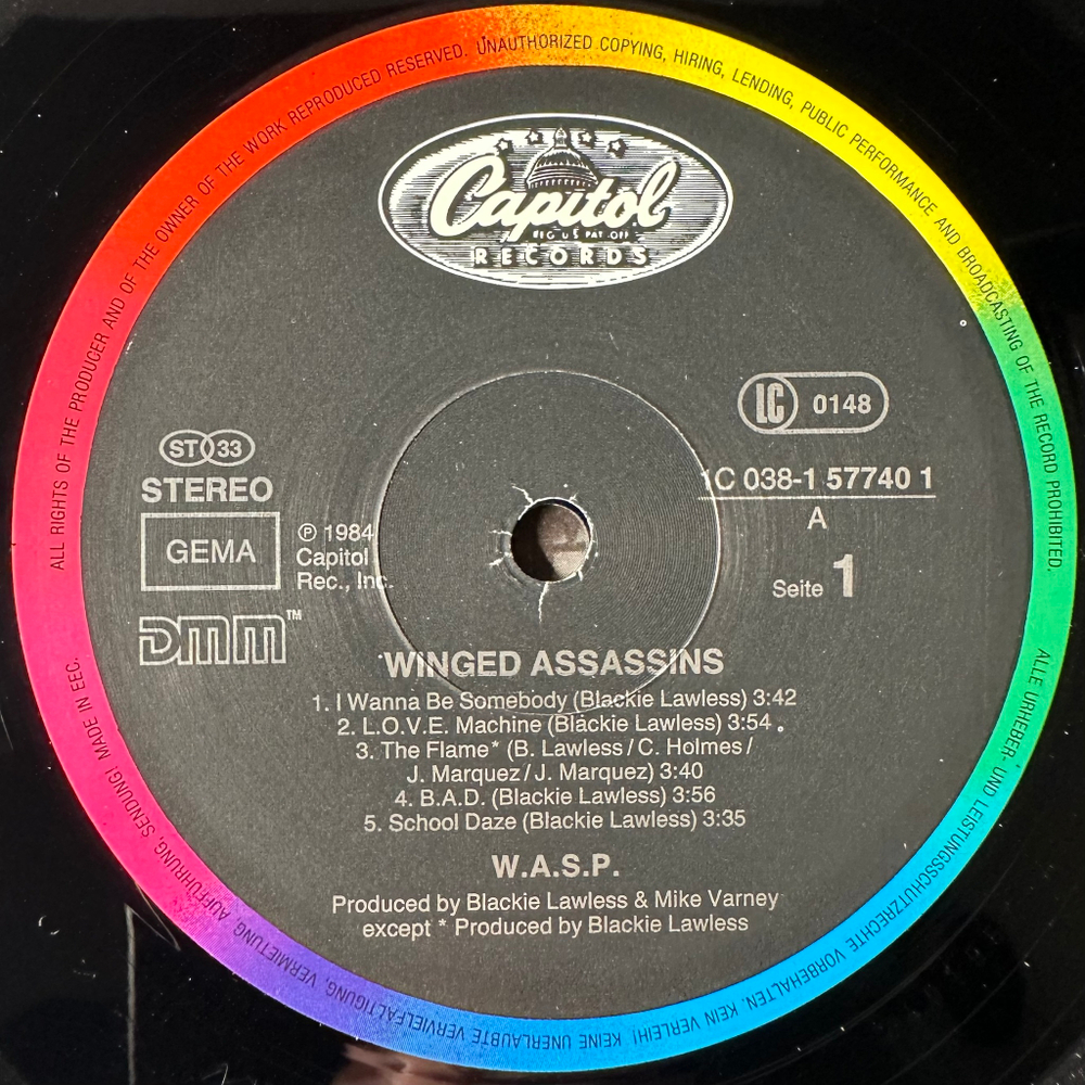 W.A.S.P. ‎– Winged Assasins (Европа)