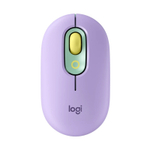 Logitech Мышь беспроводная POP MOUSE WITH EMOJI, оптическая, 4000 dpi, Bluetooth/Радио, фиолетовый/зеленый.