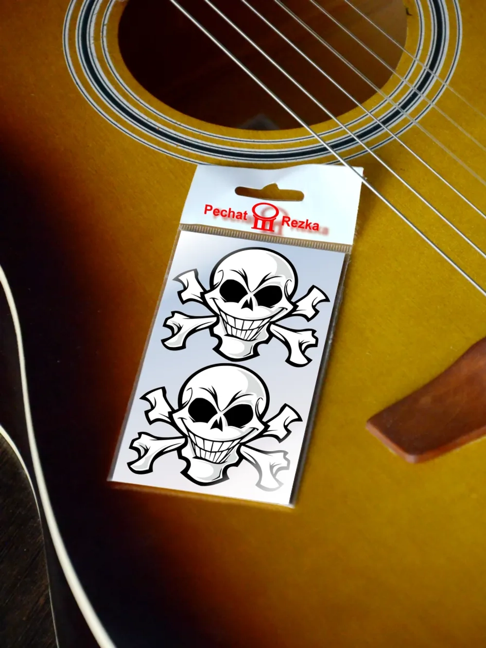 Стикеры - Череп с костями