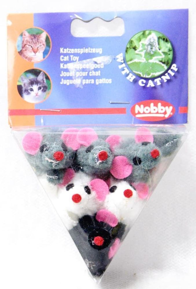 Nobby   Игрушка д/кошек МЫШКА МЕХОВАЯ 6см упак 6 шт
