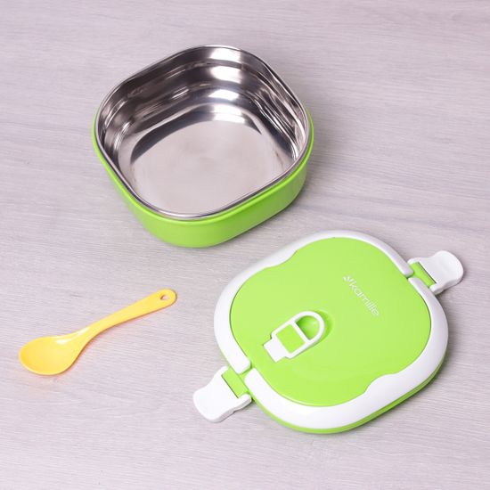 Ланч бокс 900 мл (салатовый, розовый, оранжевый) Kamille