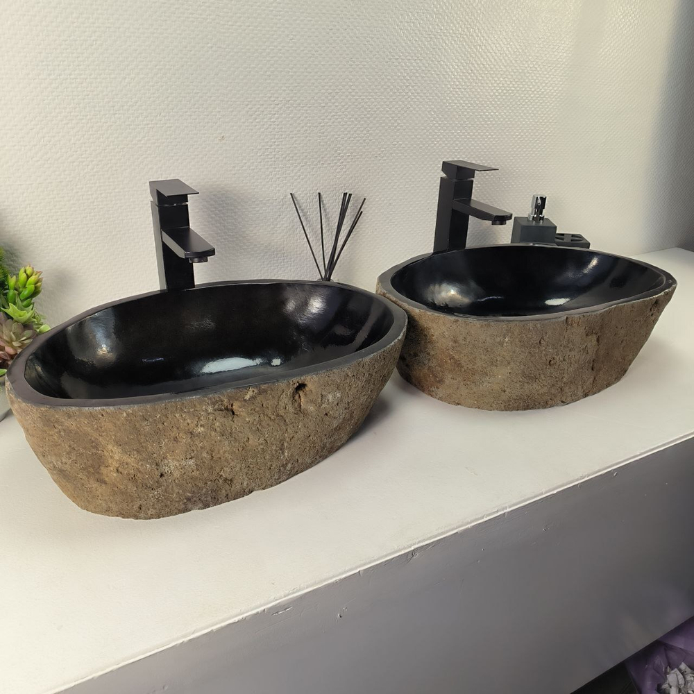Раковина из речного камня ПАРА! RS-64966 50*33*15 0865