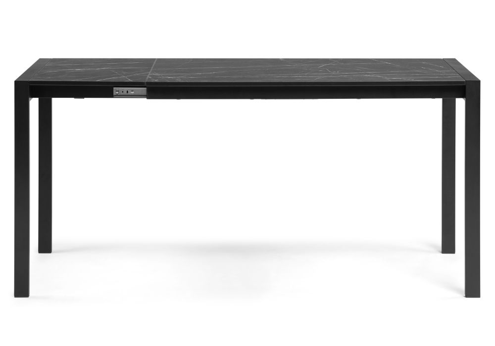 Стол Центавр 120(160)х70х75 файерстоун / черный матовый