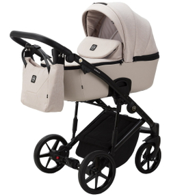 Детская коляска Adamex Mobi 2 в 1 M-PS33 (СВЕТЛО-БЕЖЕВЫЙ+СВЕТЛО-БЕЖ.КОЖА)