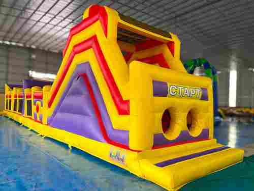Надувная полоса препятствий “Веселые старты”, 4 отдельных блока, 20*3,5*4,5 м.