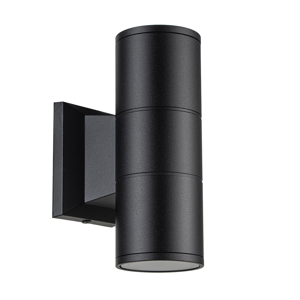 Уличный настенный светильник 2x35Вт GU10, металл, чёрный