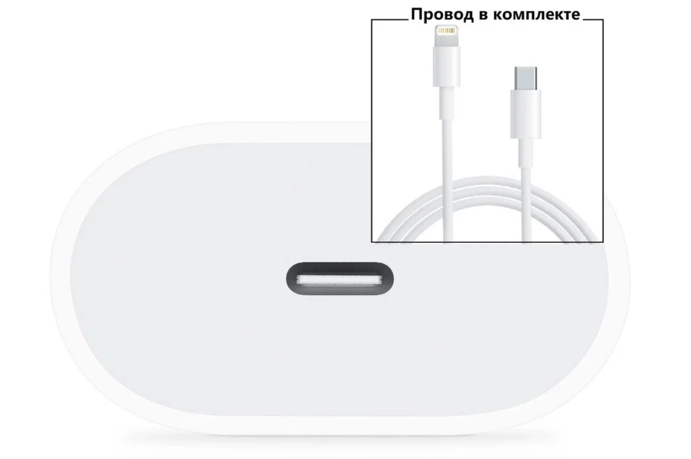 Адаптер питания 20W + Кабель USB-Type-C- lightning/ для с iOS/ iPhone / iPad