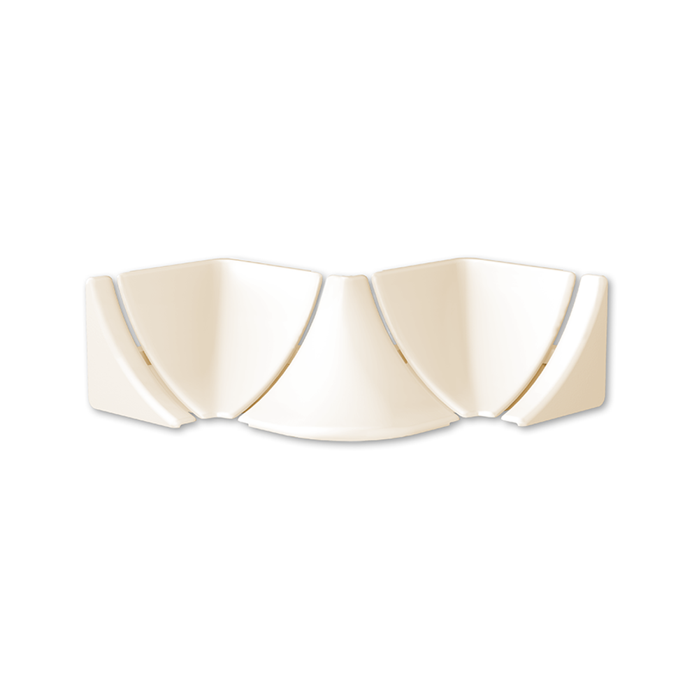 Набор комплектующих к плинтусу для столешницы 25 мм Идеал - 008 Слоновая кость