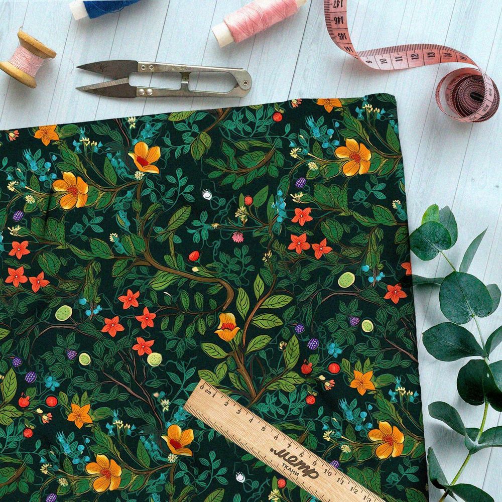 Ткань премиум таффета ночная мелодия