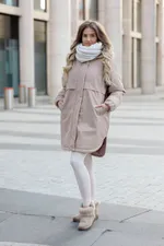 Куртка ko-ko-ko утепленная женская бежевая