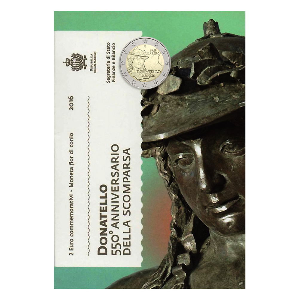 San Marino 2 Euro 2016 – 550th Anniversary of Death of Donato di Niccolò di Betto Bardi (1386 - 1466) (BU)