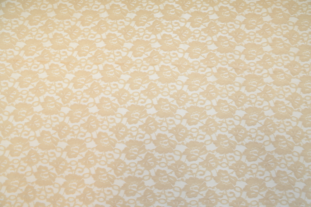 Гипюр стрейч бежевый