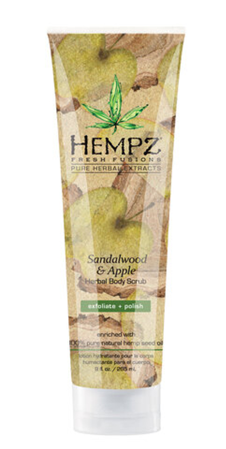 HEMPZ Скраб для тела Сандал и Яблоко 265мл/ Sandalwood & Apple Hebal Body Scrub