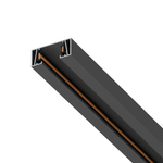 502028-P Трек 2-контактный без стыковочного паза BARRA, длина 2м, ЧЕРНЫЙ МАТОВЫЙ (плоские медные жилы, питание и заглушка в комплекте)