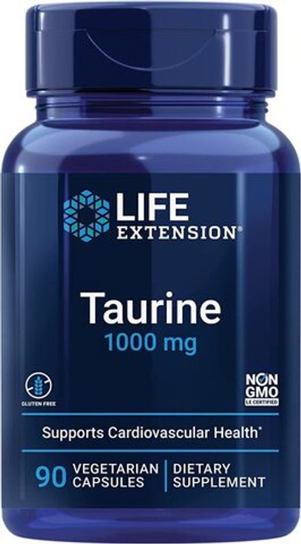 Life Extension, Таурин, Taurine 1000 mg, 90 вегетарианских капсул