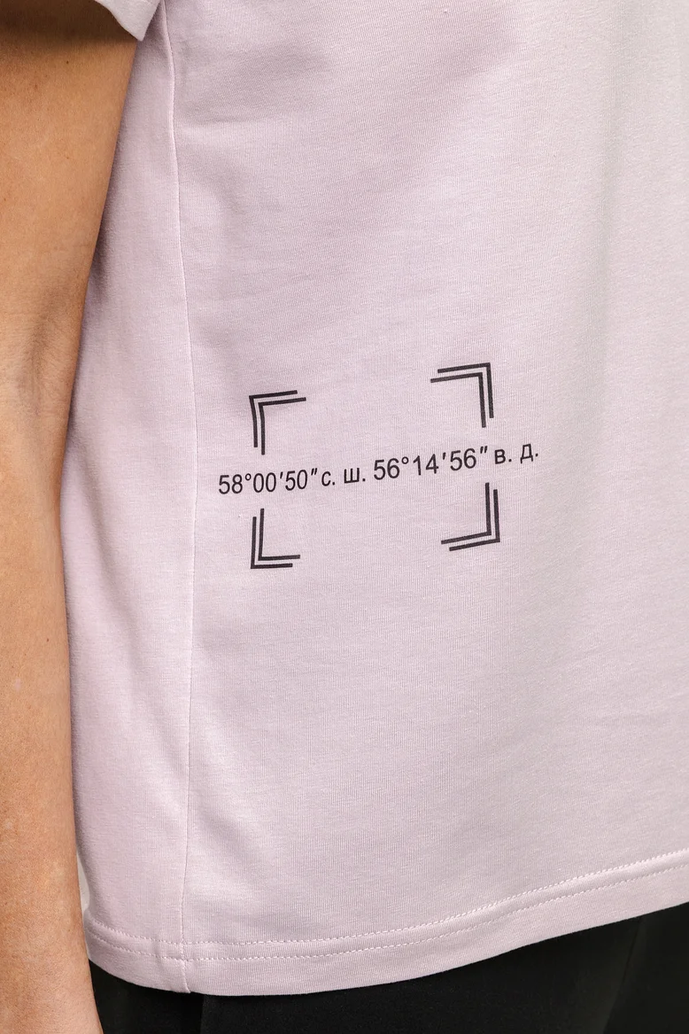 Футболка "НОХО" женская, цвет "Полярная роза"