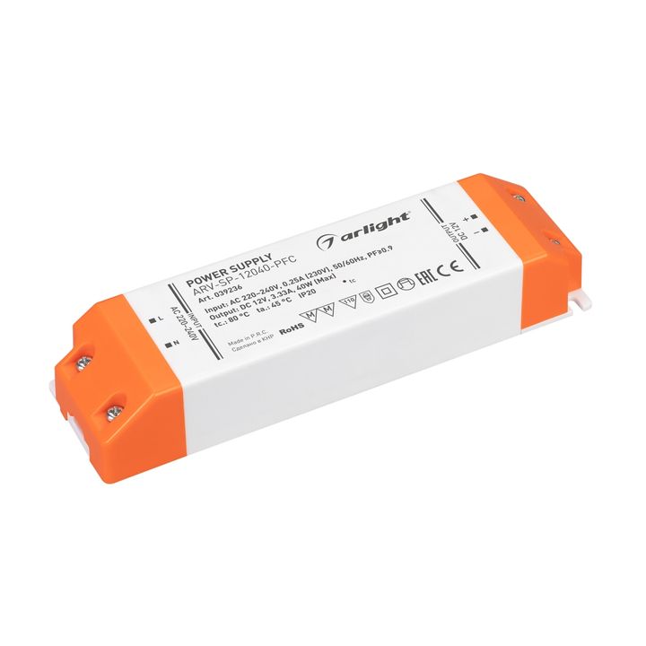 Блок питания Arlight ARV-SP-12040-PFC 12V 40W IP20 3,33A 039236