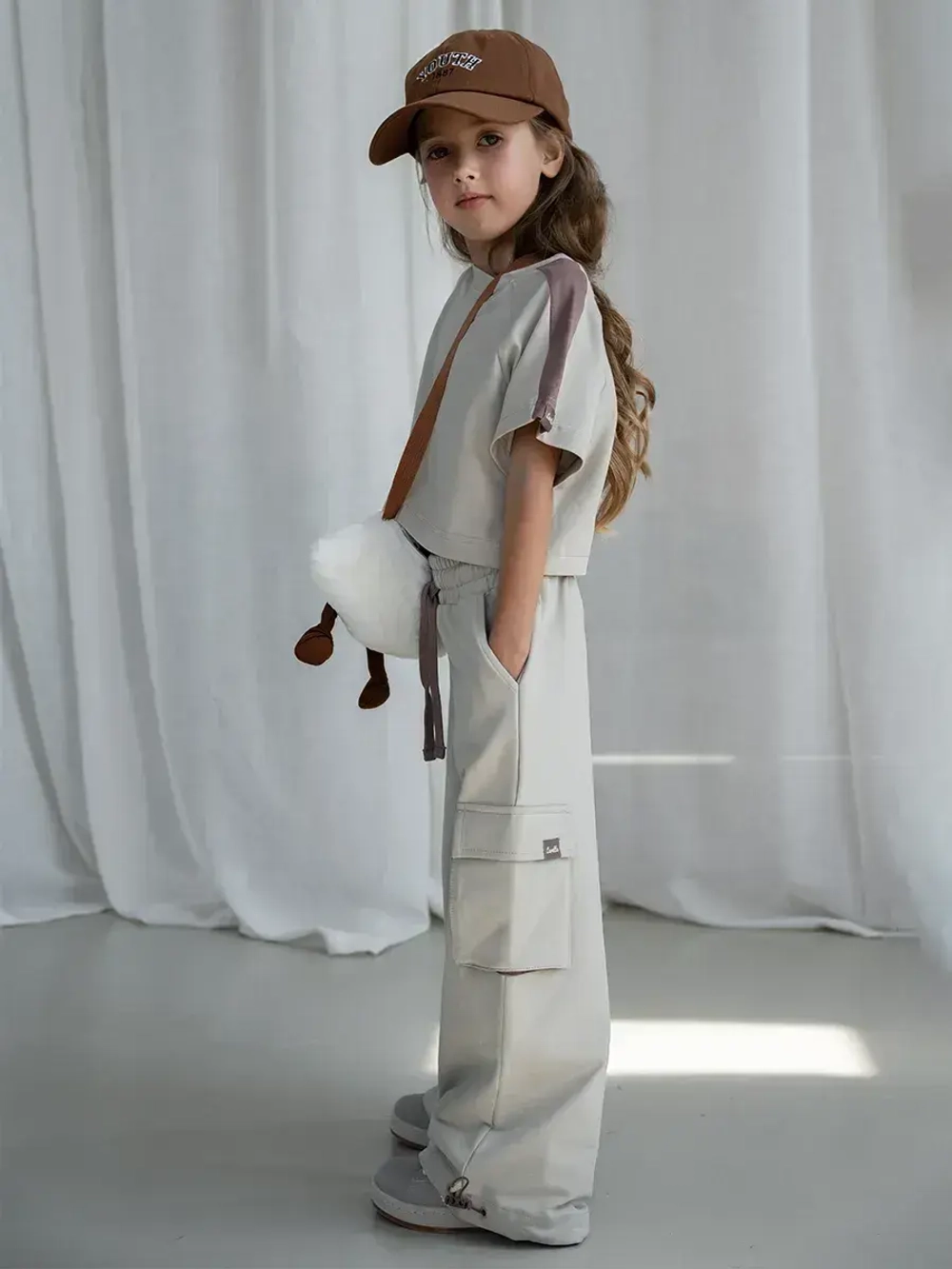 Костюм для девочки, футболка и штаны