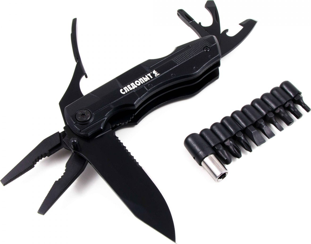 Мультитул (плоскогубцы) "СЛЕДОПЫТ-ARMADA", 112х35х21 мм, 8 предметов