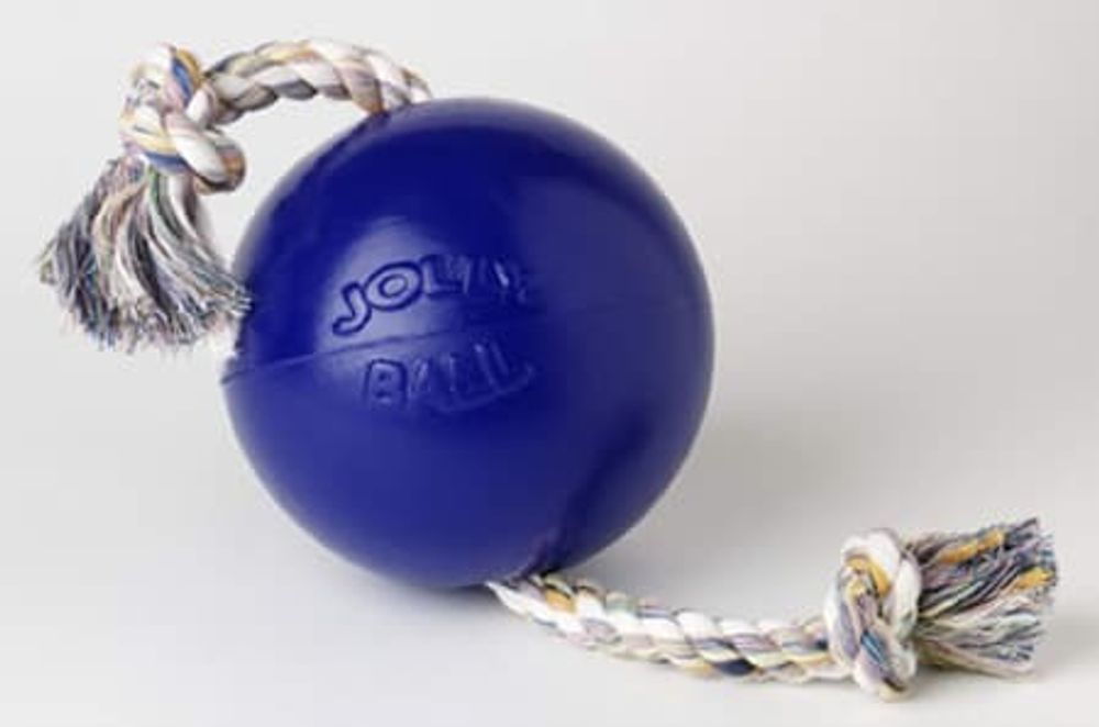 Romp-n-Roll Ball - мяч на канате для собак, синий, 8&quot;