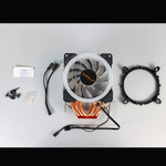 Кулер для CPU TESLA 620RGB, 2х92мм, 2200rpm, 3-pin, Al+Cu, серебристый-белый-прозрачный/FRGB, 64CFM, 23дБ, 6-PIPE(прямой контакт), TDP 180Вт, INTEL 1700/1200/115x/775/1366, AMD AM5/AM4/AM3(+)/AM2(+)/FM2(+)/FM1/754/940/939 (TSL-620-RGB)