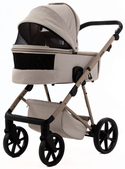 Детская коляска Adamex Delta Natura 2 в 1 DN-3-VANILLA (ВАНИЛЬ)