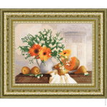 "Оранжевый натюрморт"-СЖ-029 вышивка